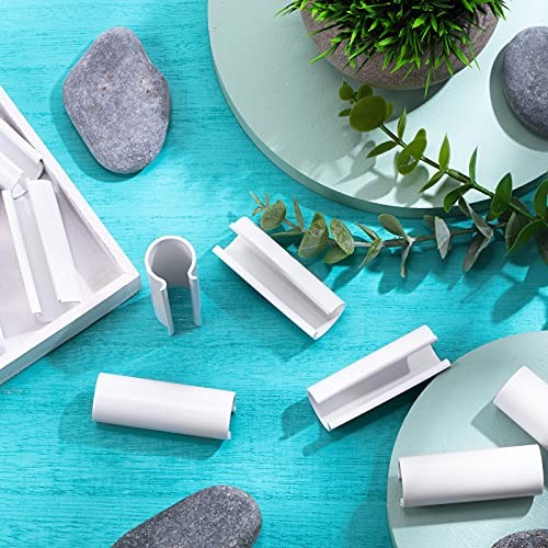16 Pcs PVC Pipe Clips 2.4 Inches Long Greenhouse for 1/2 Inch PVC Pipe White