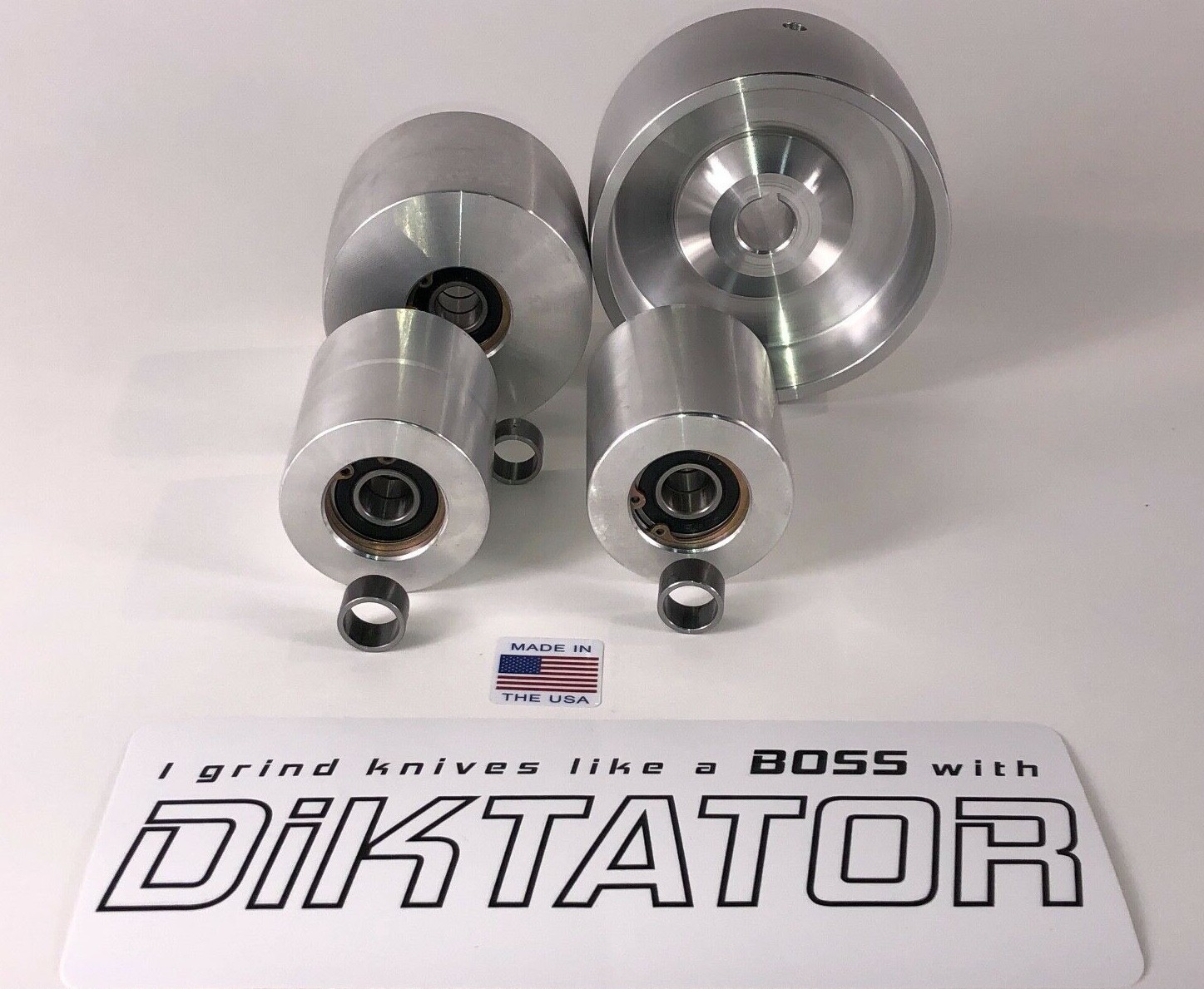 Wheel set for knife making 2" x 72" Belt Grinder (MADE IN USA) Fast Shipping