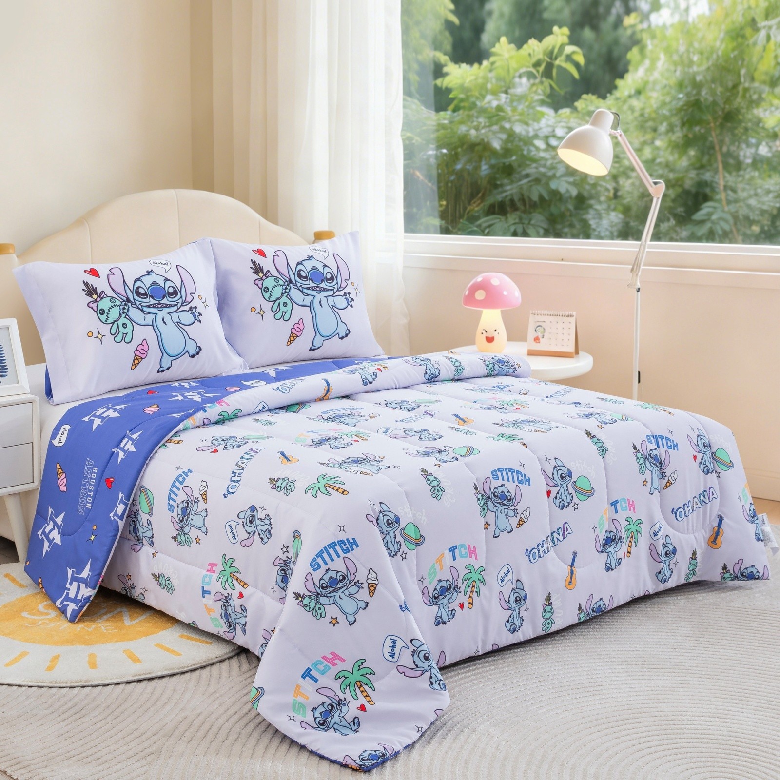 Disney +MLB 2/3PC TWIN/FULL KIDS COMFORTER COMPLETE BEDDING SET BED IN A BAG