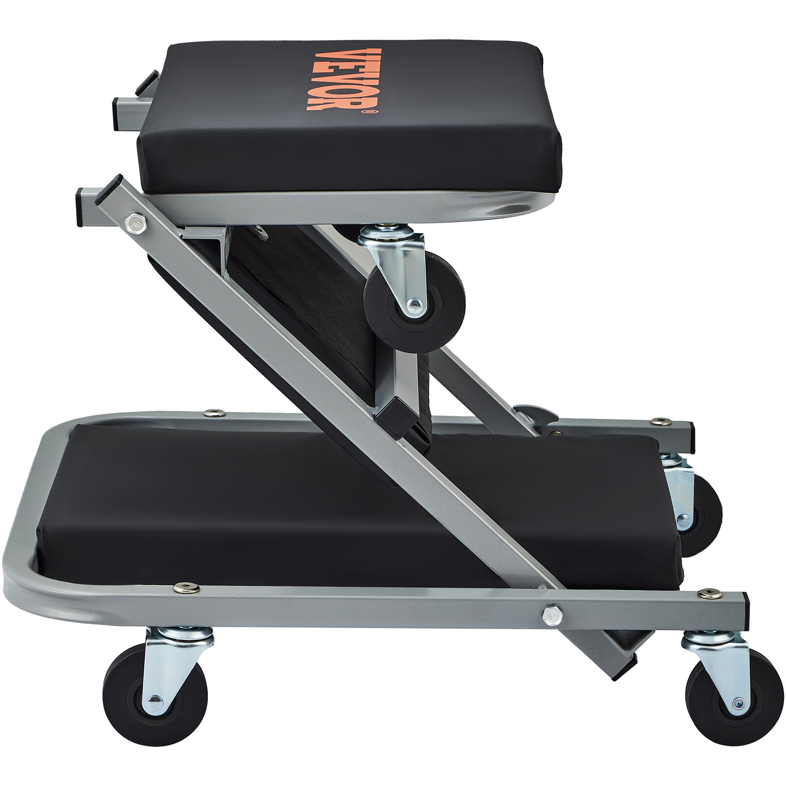 VEVOR Mechanic Creeper 36''300Lbs 2 in 1 Folding Rolling Garage Stool Shop Chair