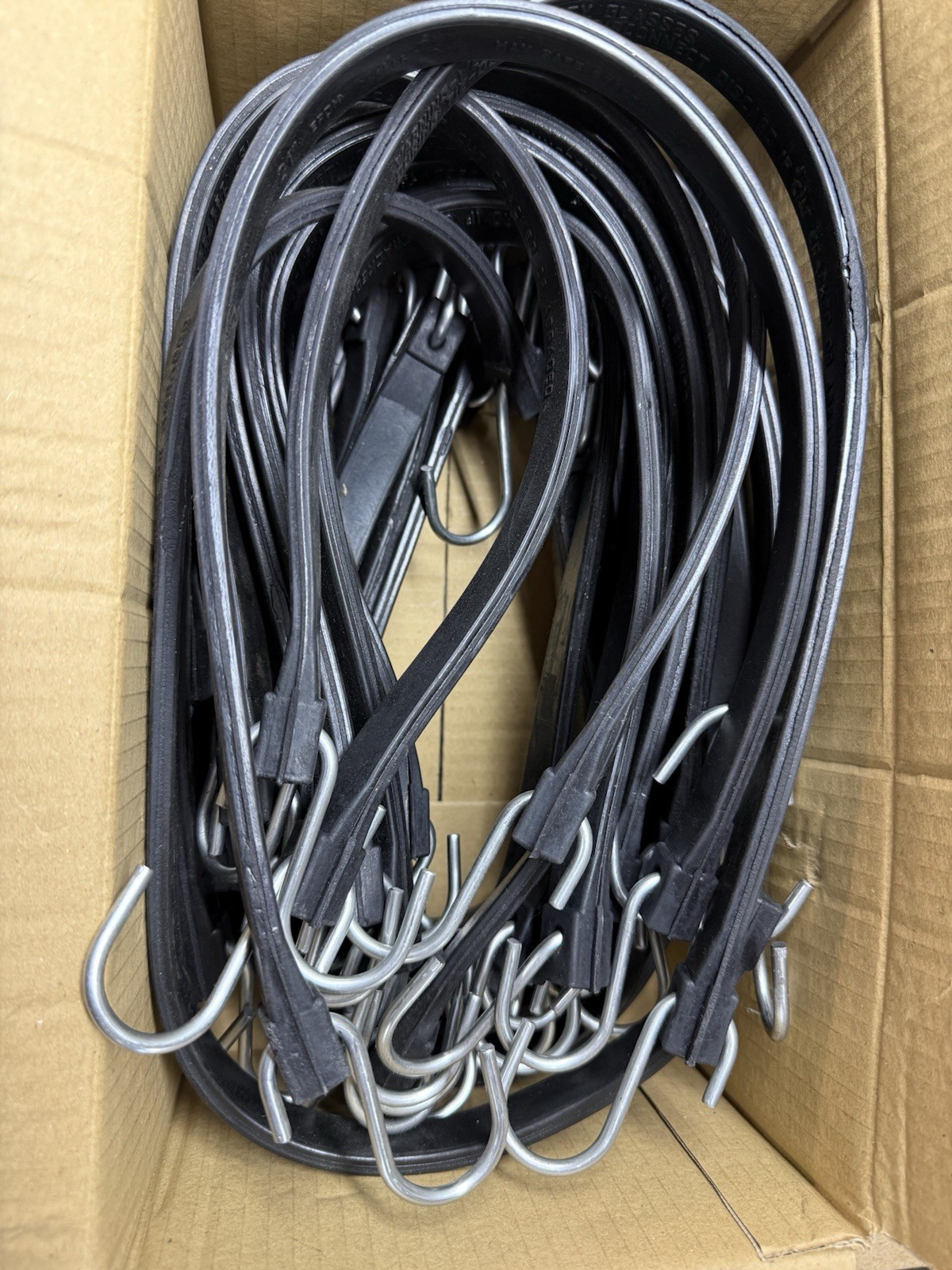 25 Pack 21" Bungee Straps Set Heavy Duty Rubber Bungee Cord w/S-Hook