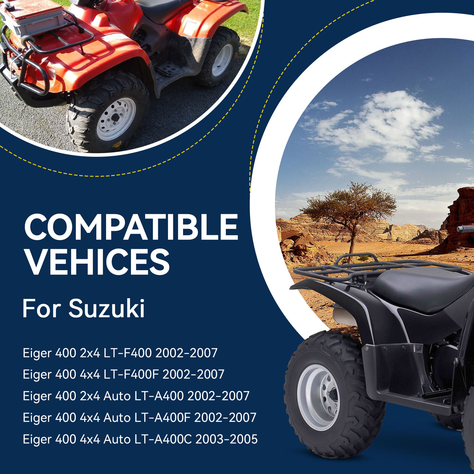 NEW 2002-2007 FOR SUZUKI EIGER LTA LTF 400 FUEL PETCOCK ON OFF VALVE 44300-38F03