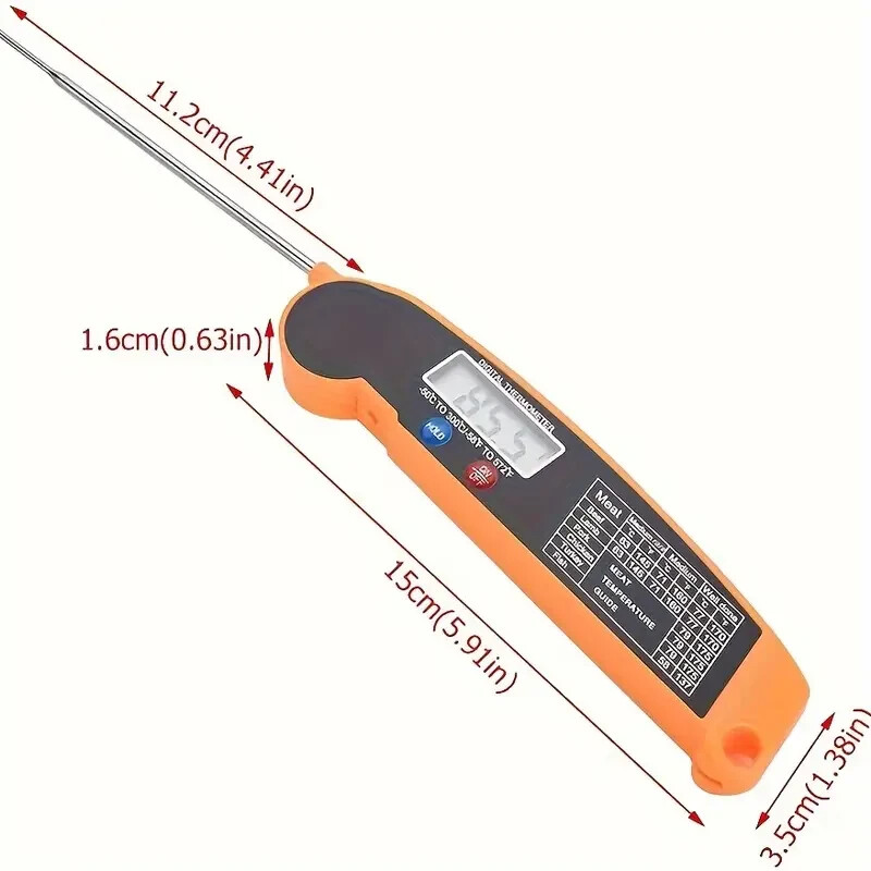 Instant Read Digital Meat Thermometer For Kitchen Food Cooking BBQ Grill Smoker