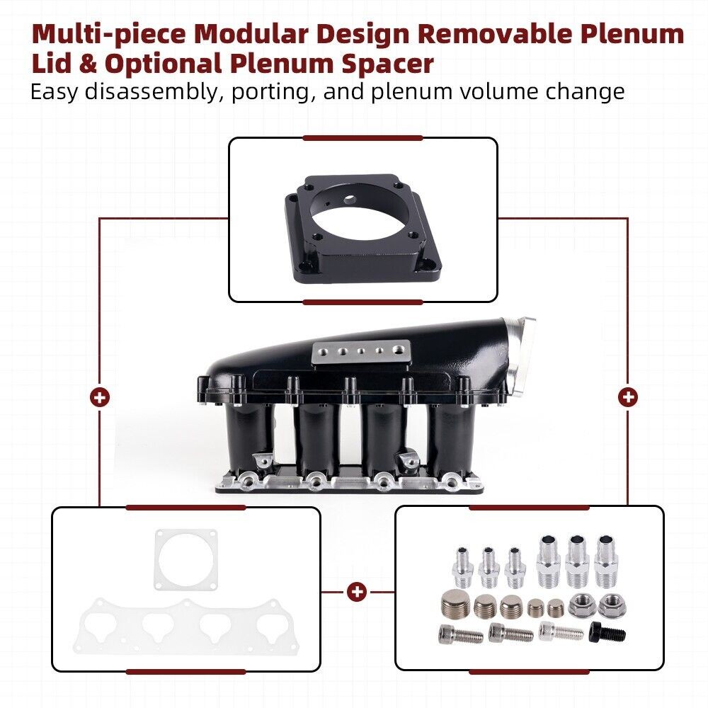 Race Intake Manifold For Honda K20 K24 K-Series K-Swap Aluminum Performance New