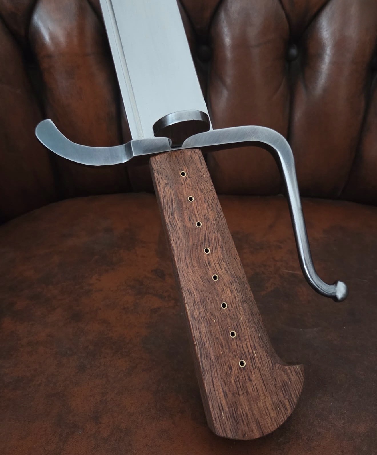 Messer Sword - D2 Tool Blade With Leather Sheath - Collectible Sword