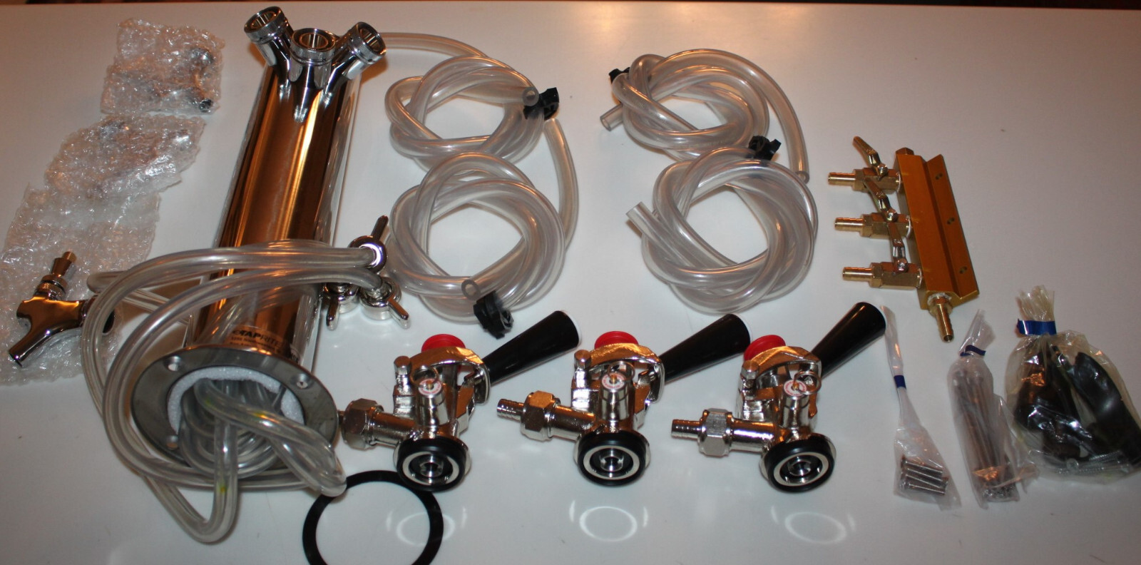 Taprite 43-0145-00 Kegerator Premium Triple Faucet Dispenser Kit ( D4743TTKSS )