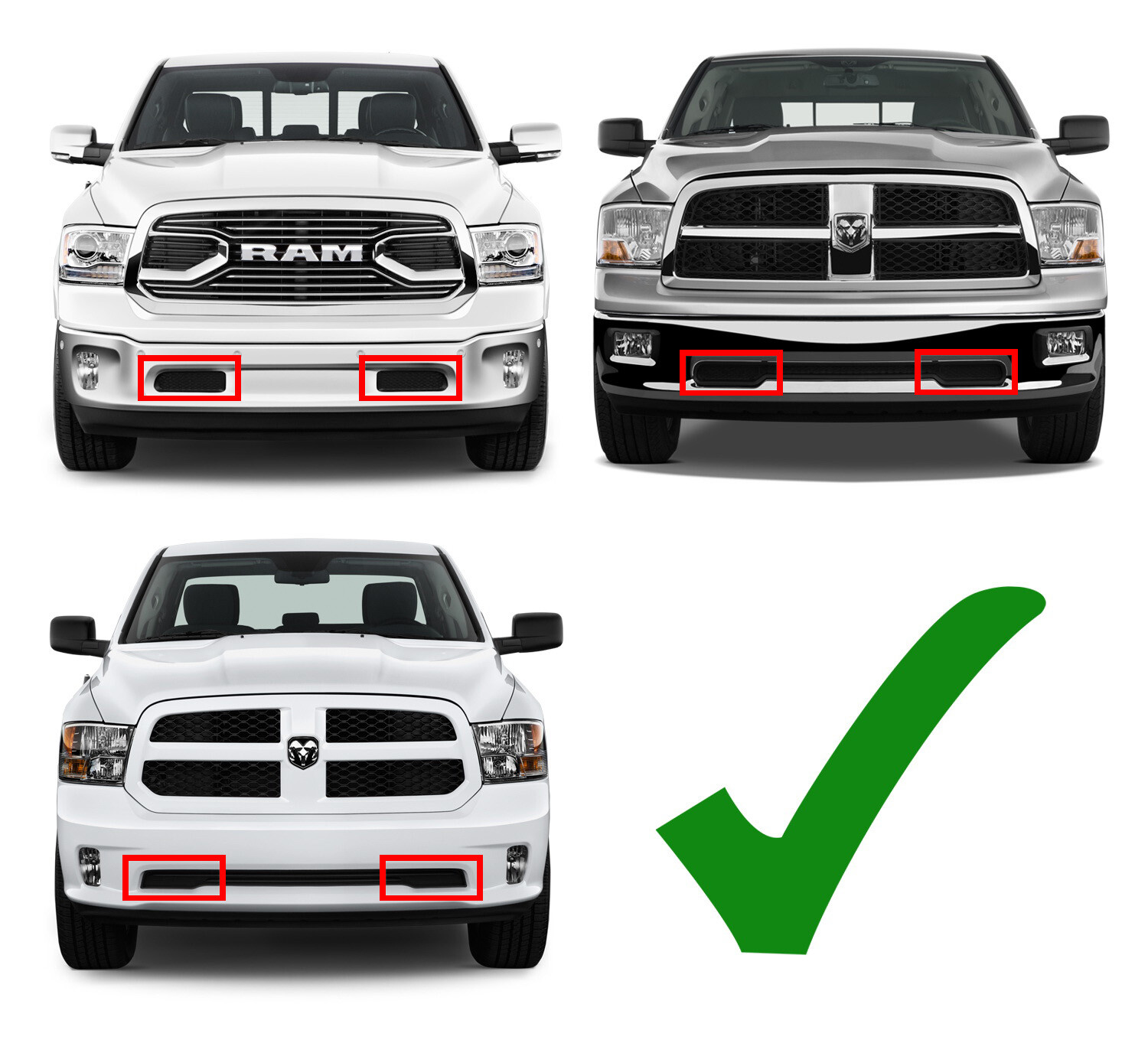 Lower Bumper Mount LED Light Bar w/ Bracket, Wiring For 11-18 Dodge RAM 1500