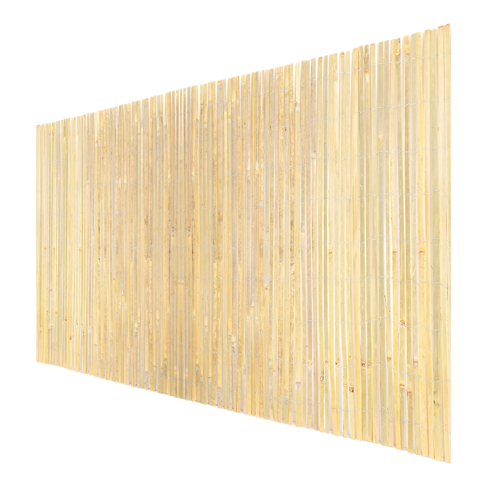 Natural Bamboo Slat Screening Privacy Bamboo Slat Fence 6 ft H x 13 ft L