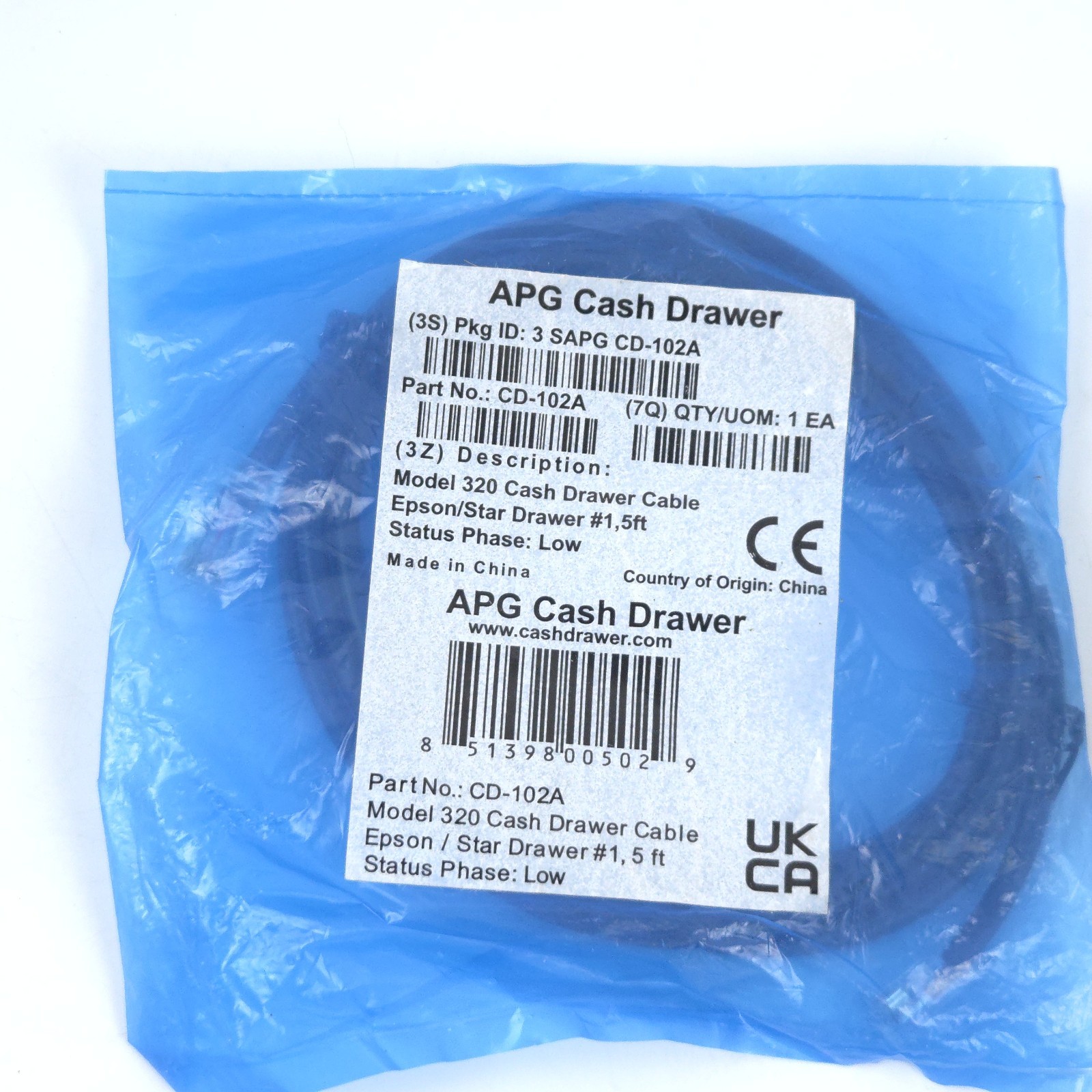 NEW APG Printer Interface Cable for Cash Drawer to Printer - CD-102A