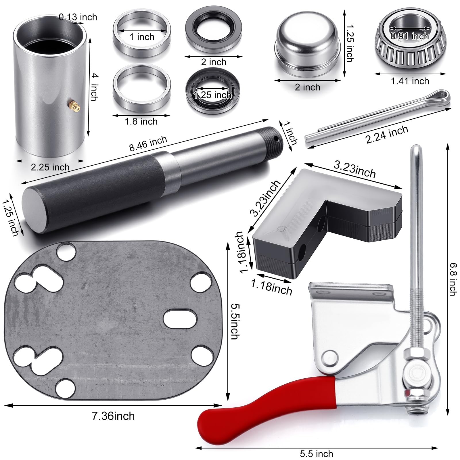 Canchiing Tire Carrier Hinge Kit Include Necessary Latch, Slewing Bearing,...