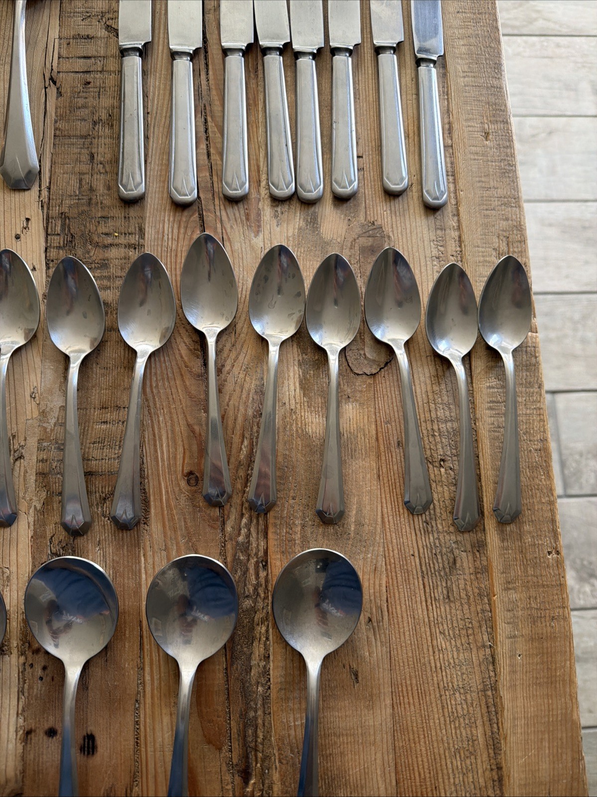 61 Pieces Royal Stainless STREAMLINE Allegheny Metal SS Flatware