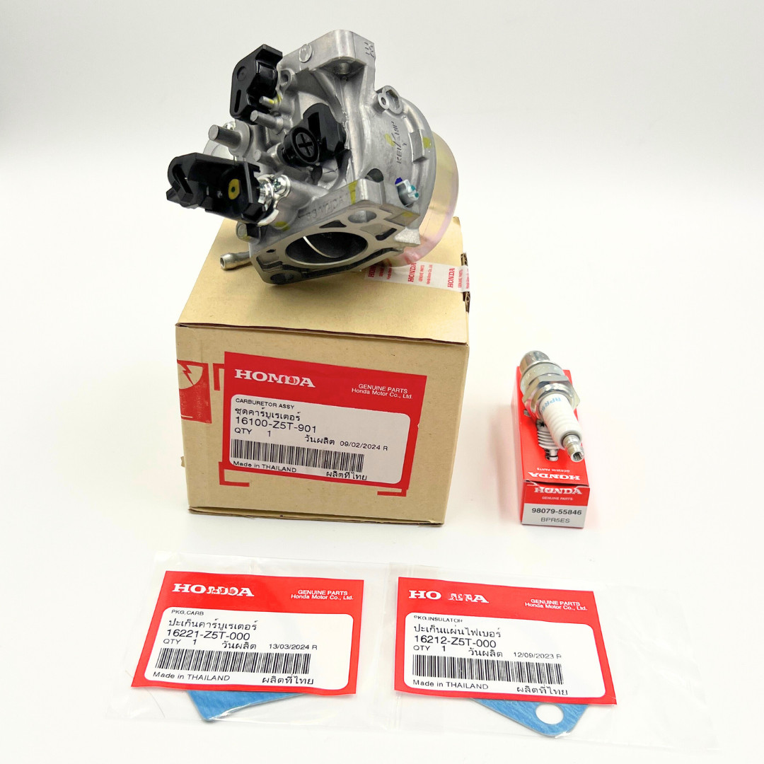 Genuine Honda 16100-Z5T-901 Carburetor GX390 kit w/ Gaskets & Spark Plug