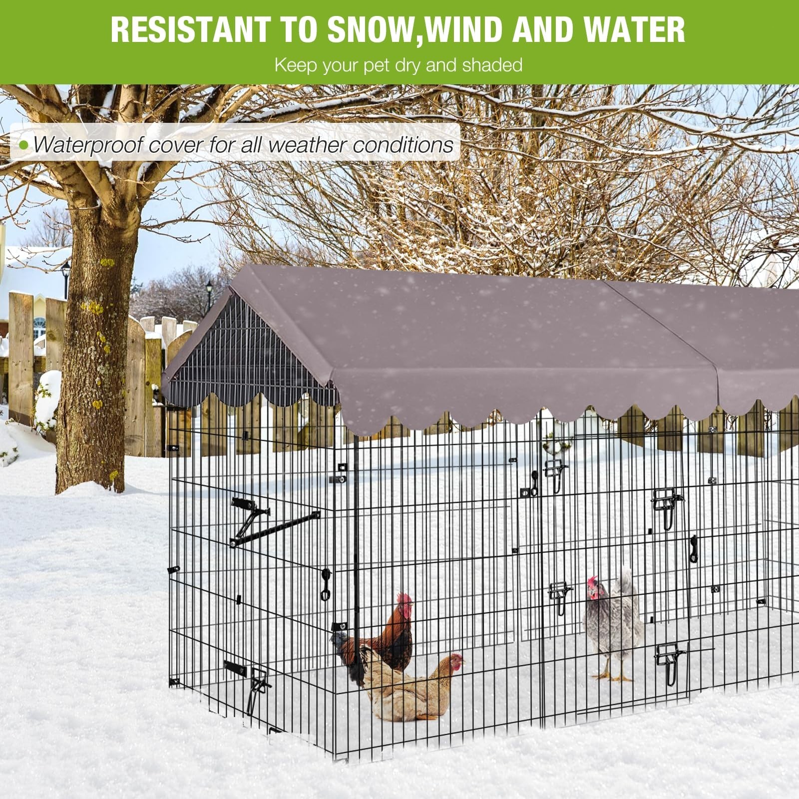 Chicken Coop with Run Large Hen House on Wheels Chicken House