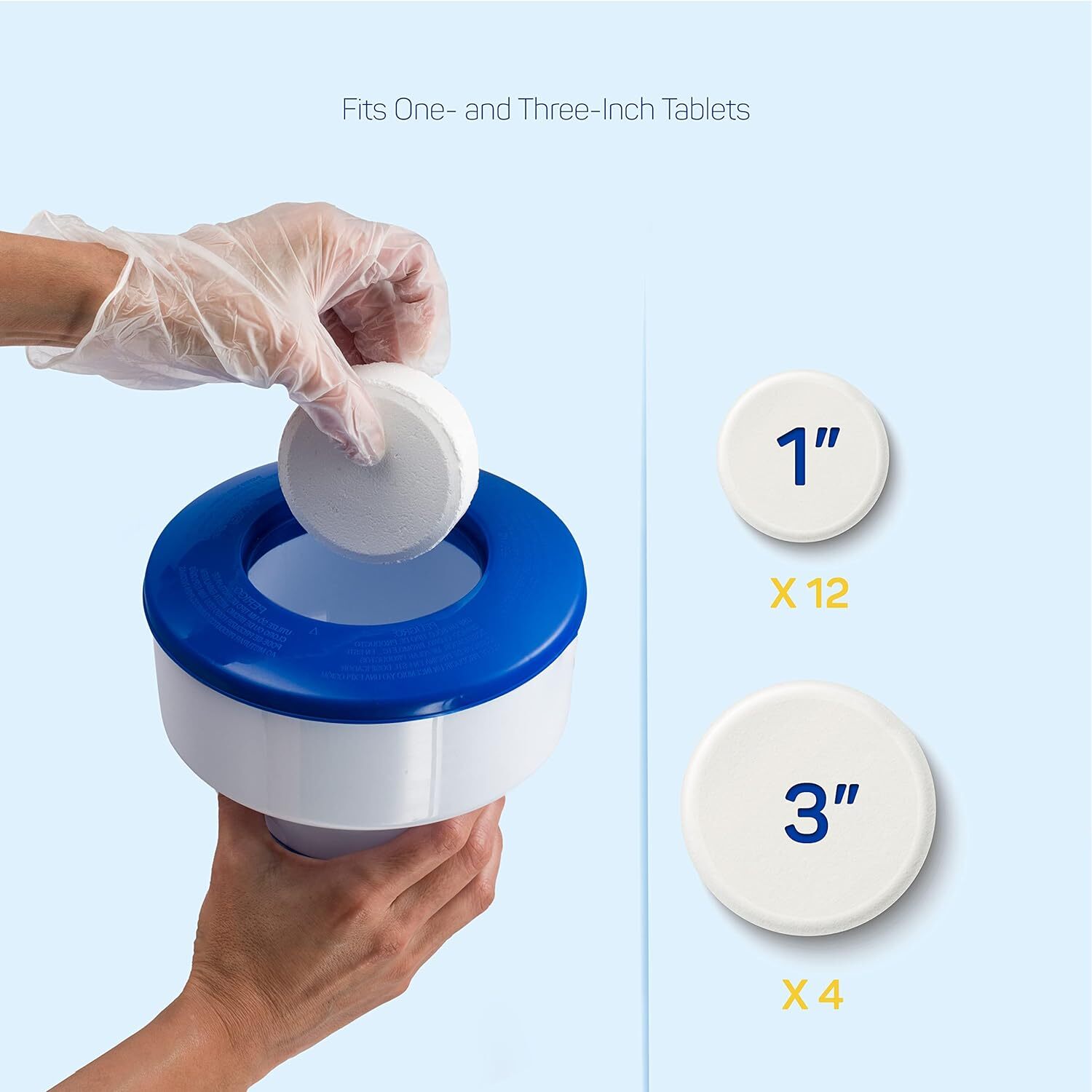 Heavy Duty 7" Pool Floating Chemical Dispenser Floater for 3" Chlorine Tablets