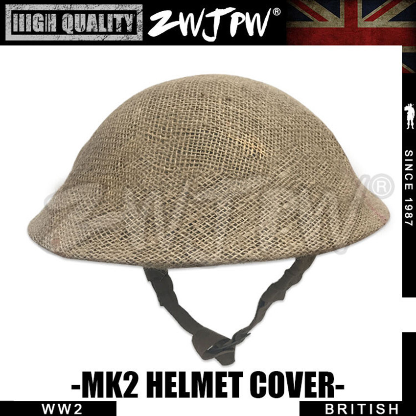 BRITISH UK ARMY BRODIE TOMMY HELMET COVER LINEN COARSE MESH(HELMET NOT INCLUDED)