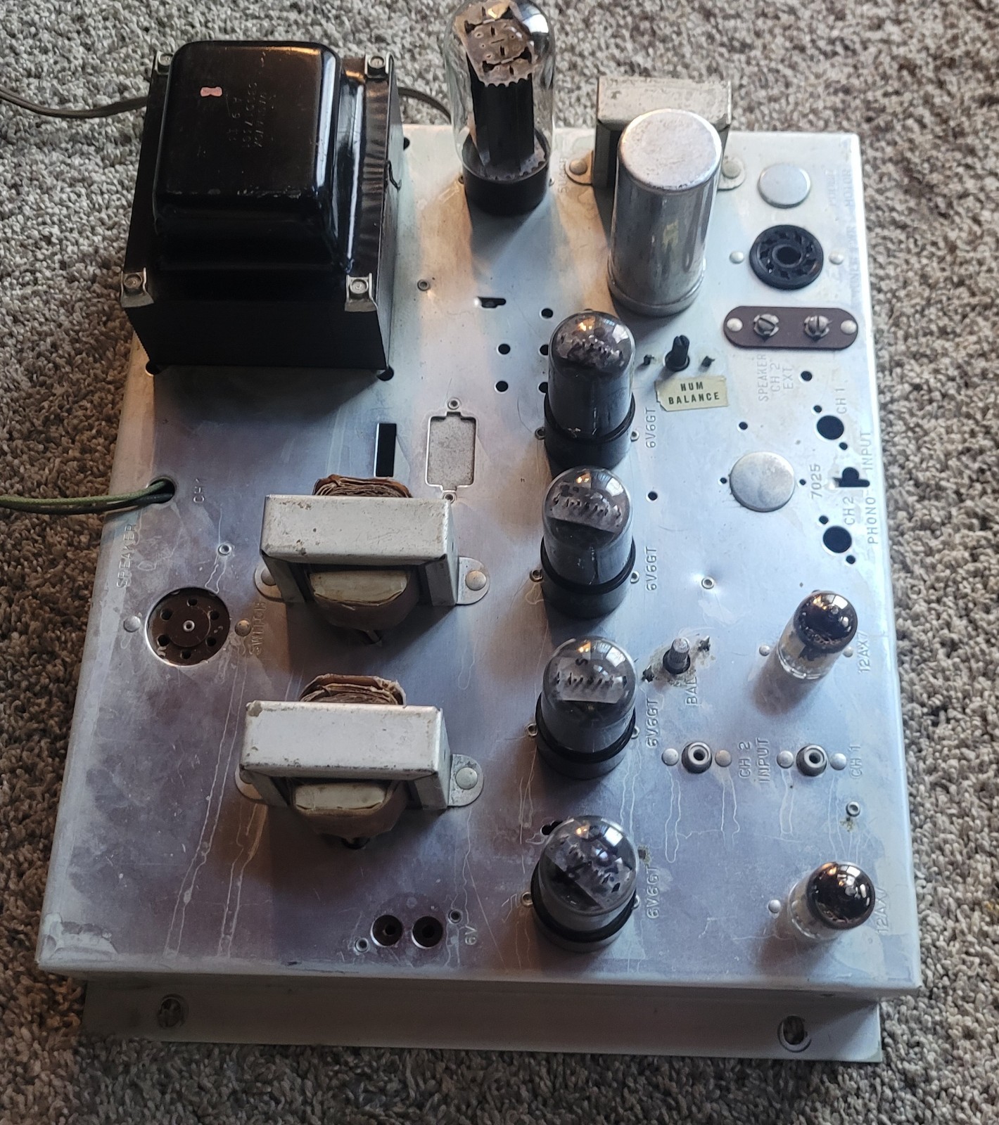 Vintage 1959 Magnavox PP 6V6GT stereo tube amplifier Amp Working