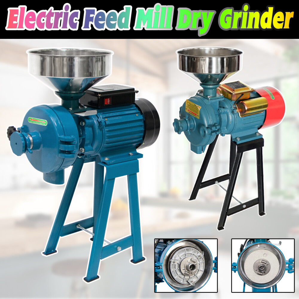 NAIZEA 3000W Electric Grain Grinder Corn Mill Commercial Wet&Dry Cereal Machine