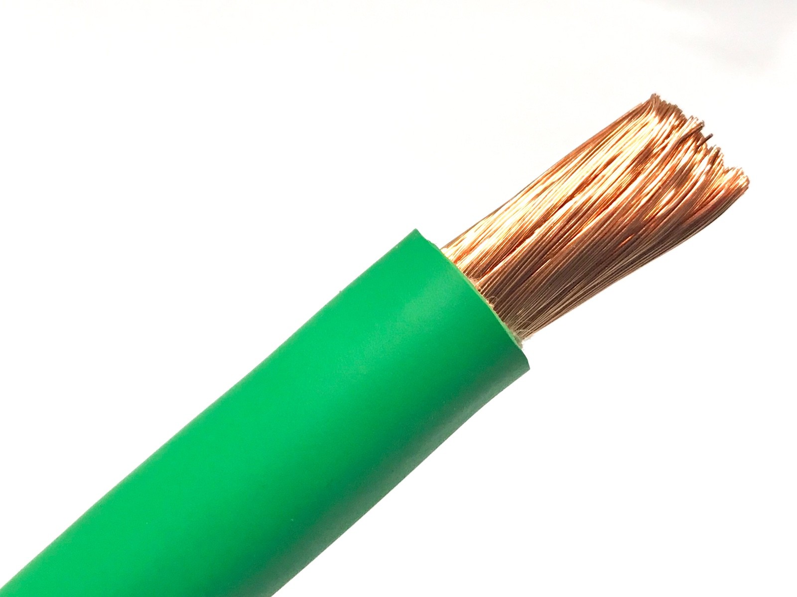 25' FT 4/0 WELDING BATTERY SOLAR CAR CABLE  SAE J1127 GREEN MADE IN USA