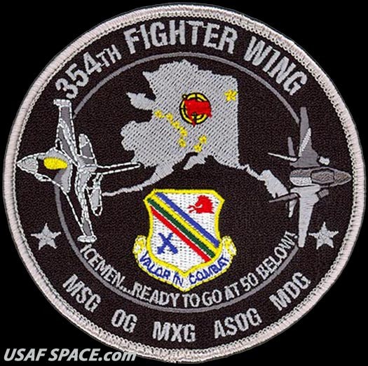 USAF 354th FIGHTER WING -ICEMEN READY TO GO AT 50 BELOW- Eielson AFB -VEL PATCH