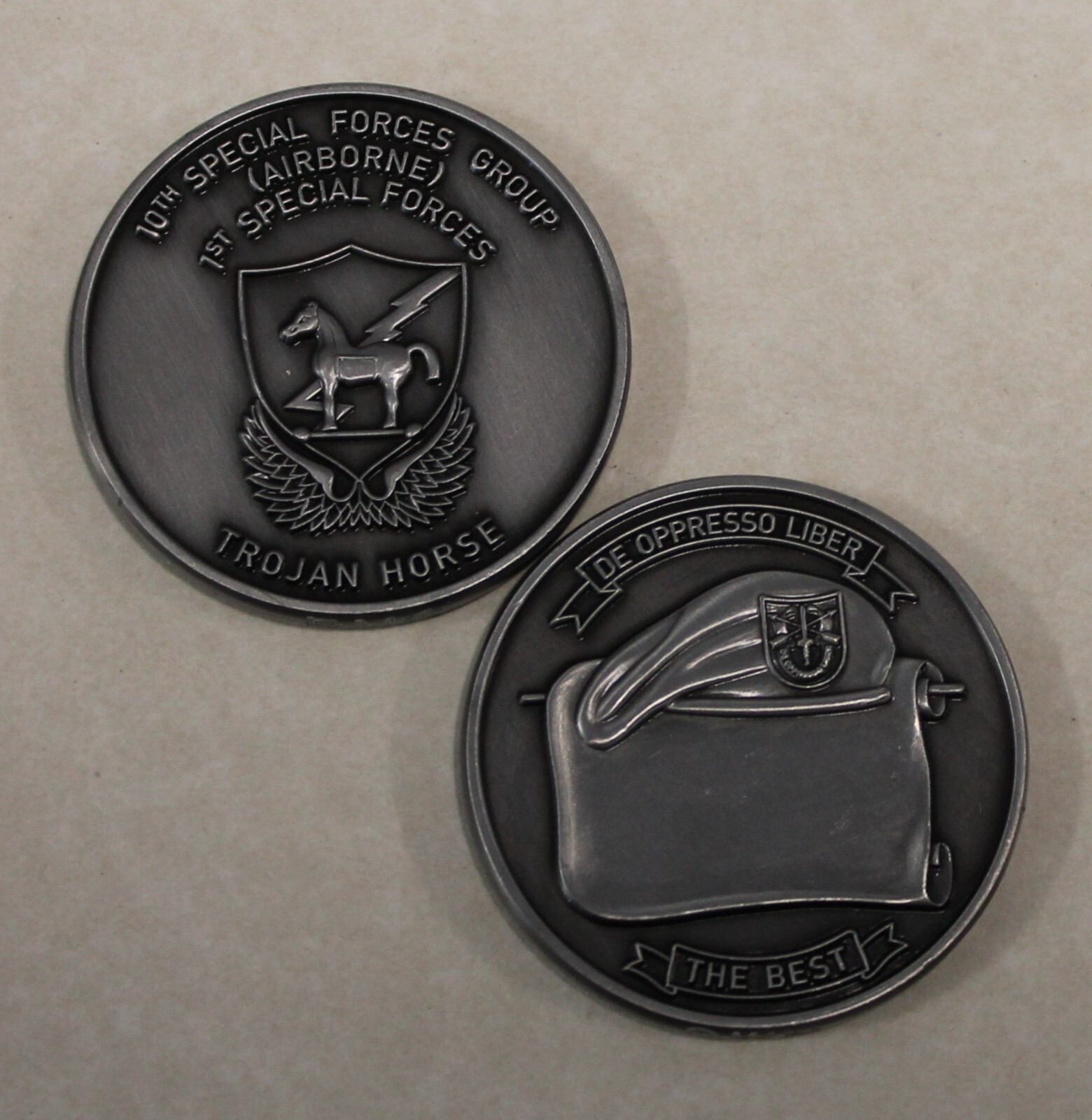 10th Special Forces Group Airborne 1st Special Forces Army Challenge Coin
