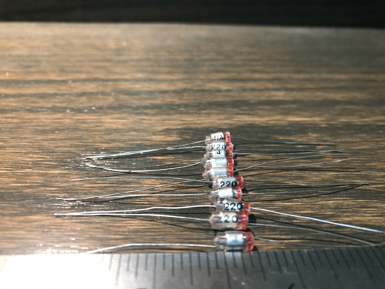 (Lot of 10) NOS Mial Polystyrene Capacitors 220pf 160v Film/Foil type for Audio