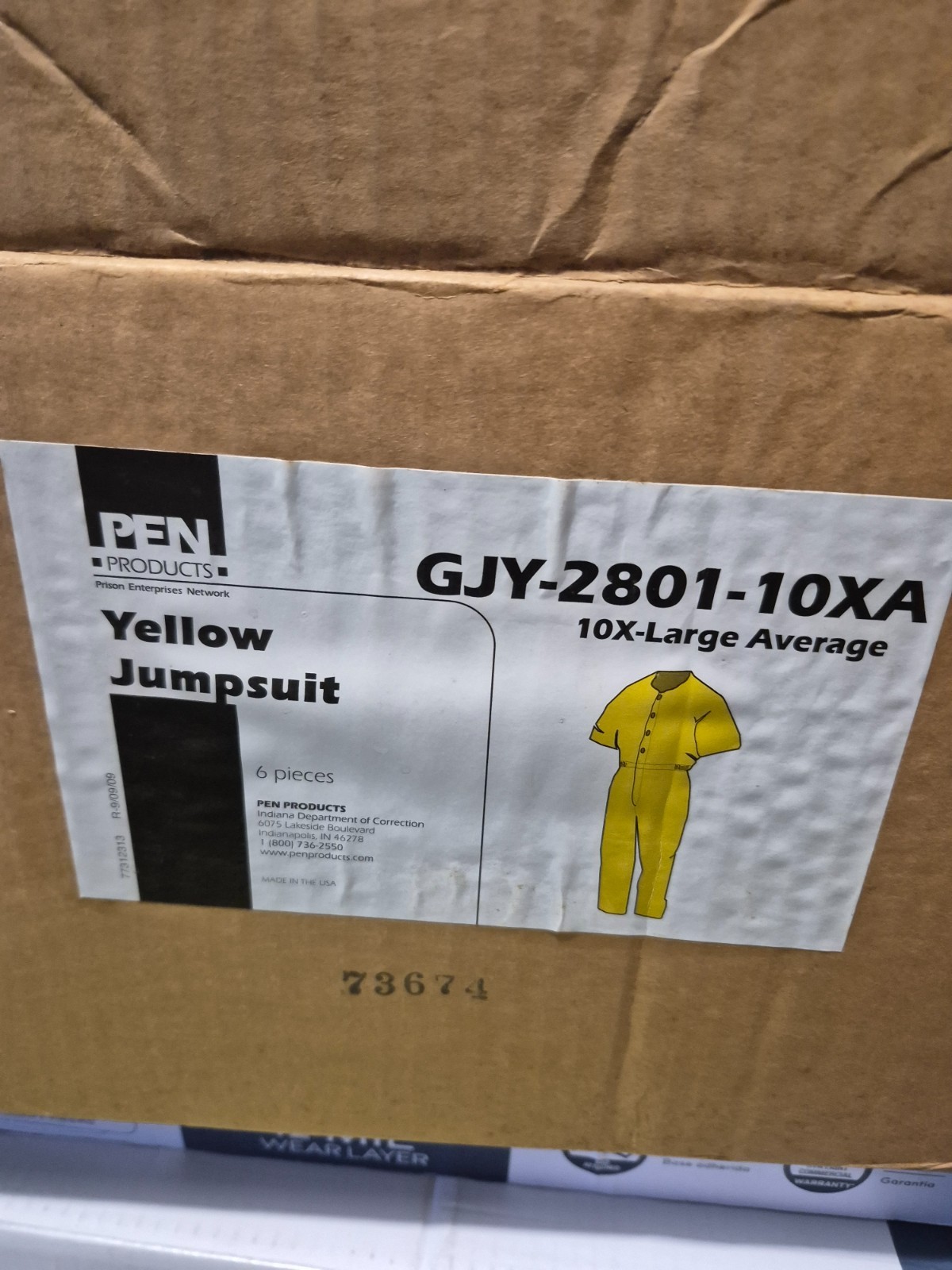 DOC Department Corrections Prisoner Jail Inmate Uniform Jumpsuit Yellow Painter