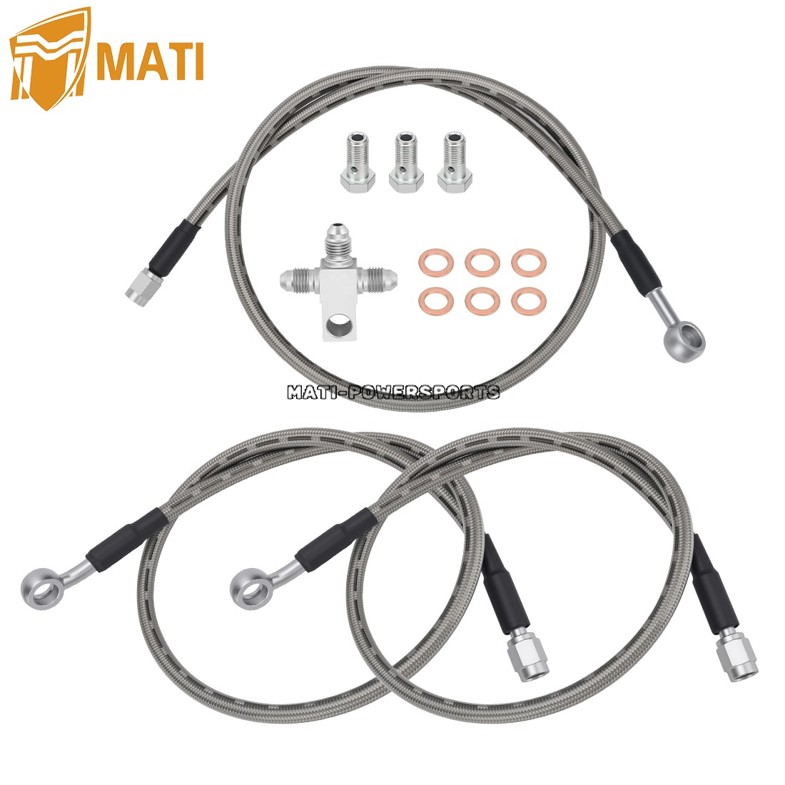 "+3" Front Brake Hose Lines Kit for Suzuki Quadsport Z400 LTZ400 LTZ400Z 2003-08
