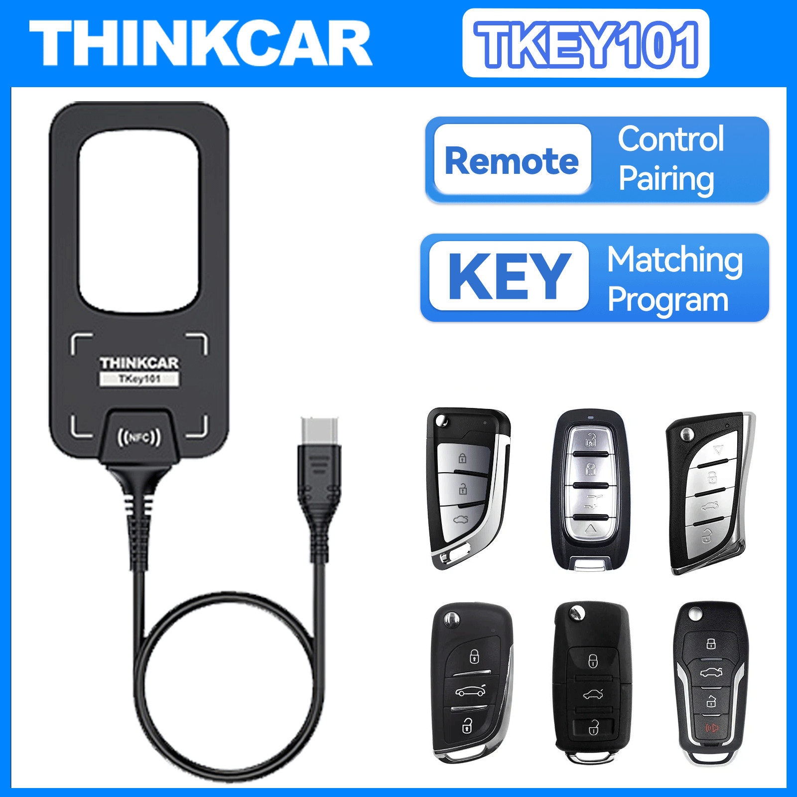 THINKCAR TKEY101 Key Programmer Remote Control for Thinkscan 892BT 689BT Scanner