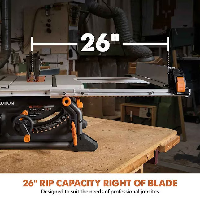 hot Evolution Table Saws 10-in 15 -Amp 120 -Volt Portable Jobsite Table Saw hot