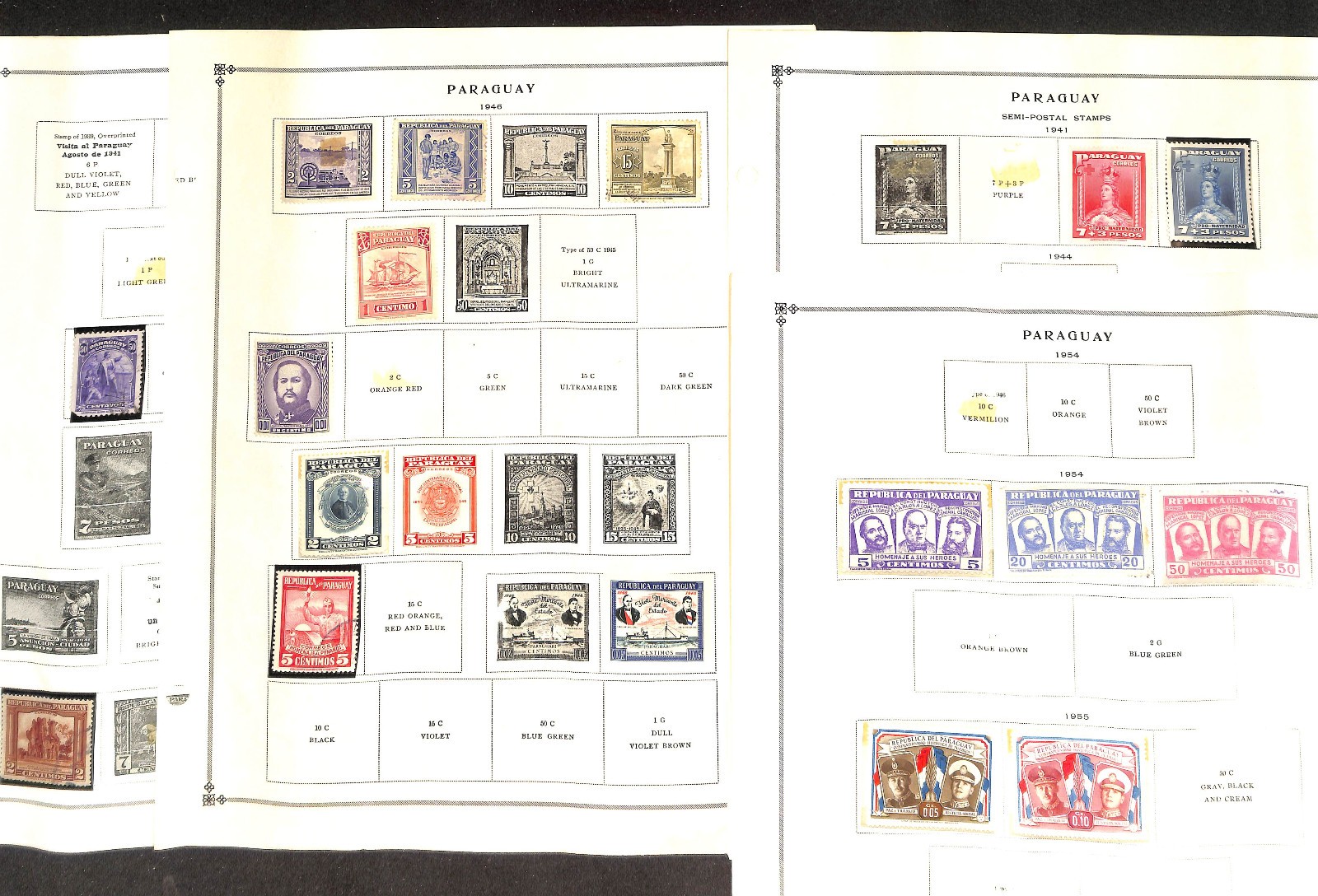 Paraguay Stamp Collection on 40 Scott International Pages, 1879..1996 (BA)