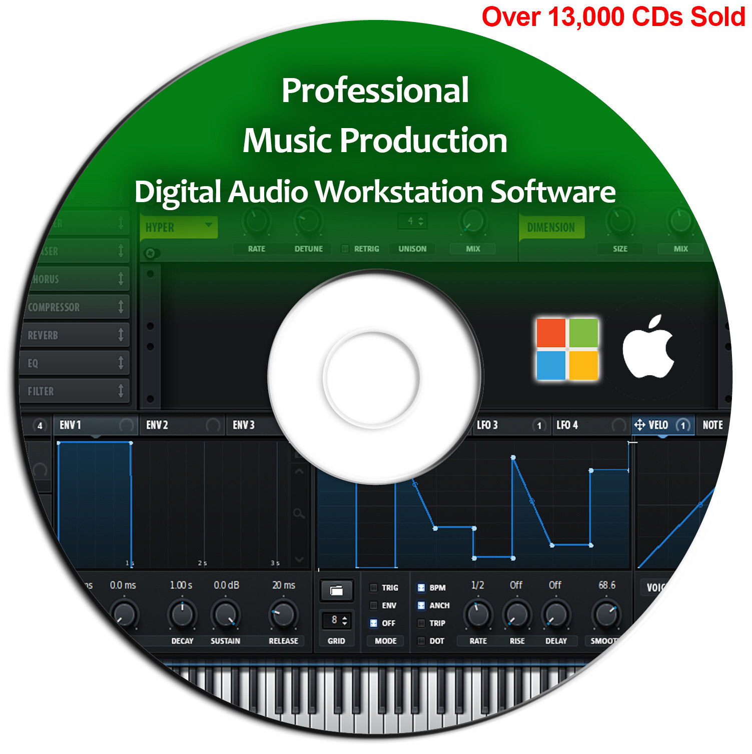 Pro Music Production-Beats-EDM-DAW-MultiTrack Audio Editing-Mixing-Software-CD
