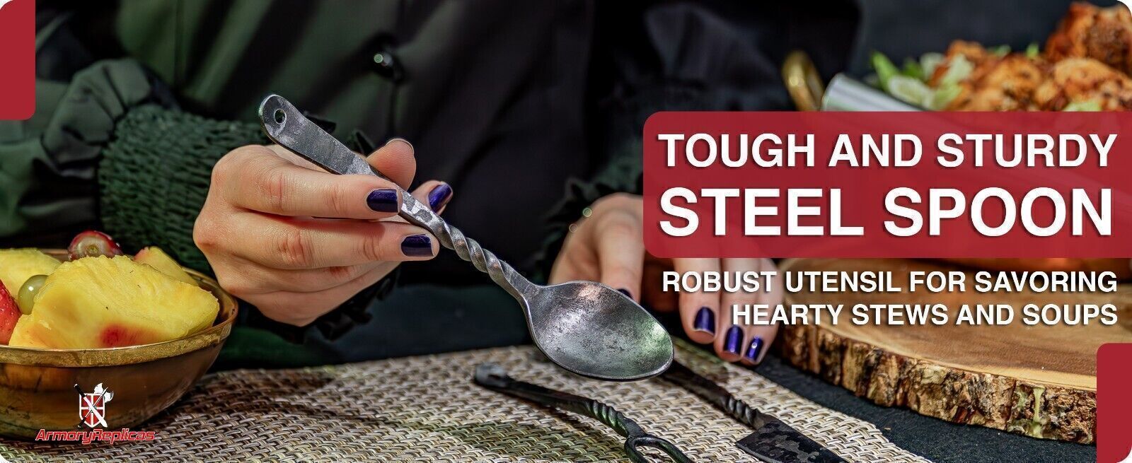 Forged Blacksmith Medieval Dining Hall Eating Kitchen Renaissance Utensils