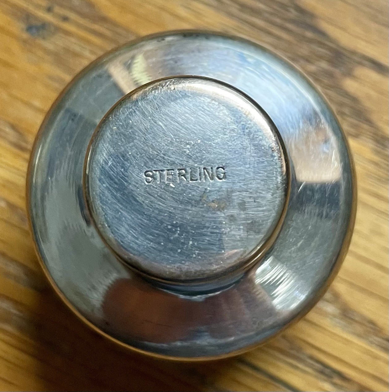 Vintage 2” Sterling Silver Candlestick Hurricane Shade Holder 16 Grams