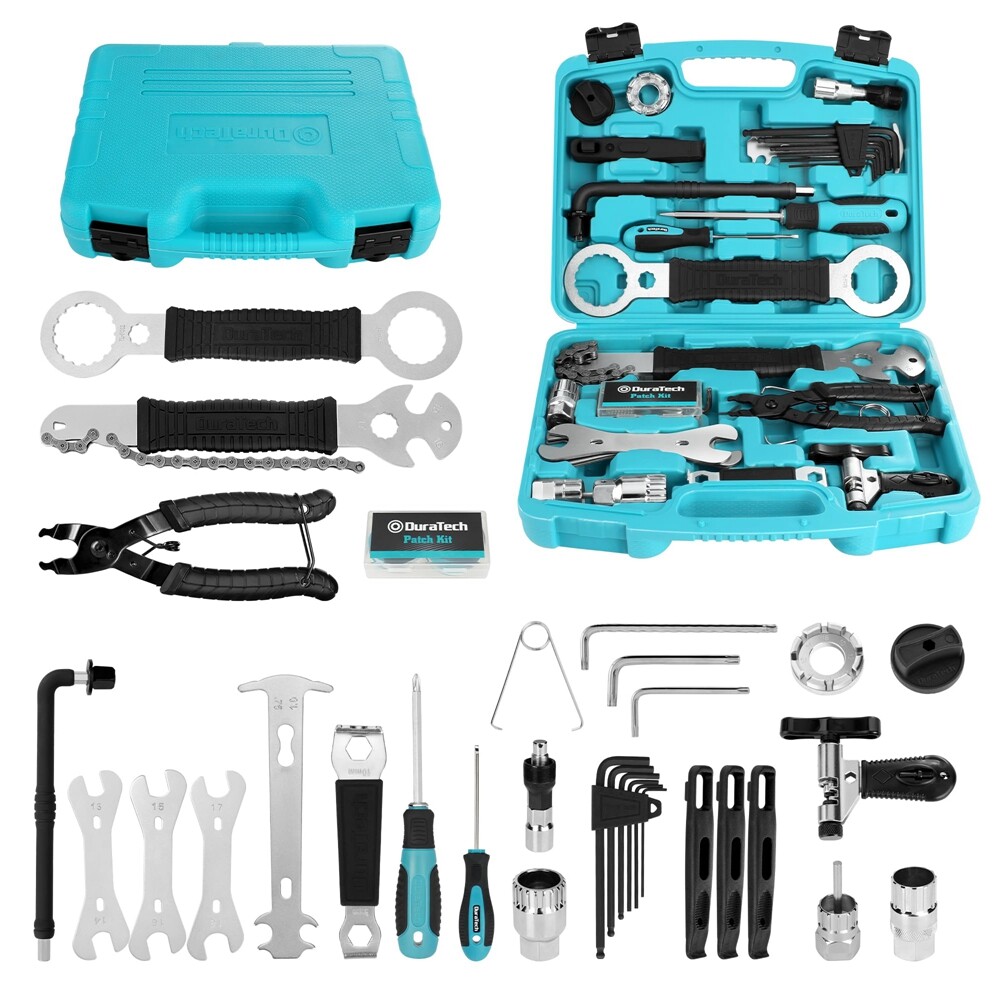 DURATECH 41 Pieces Bike Repair Tools Complete Bike Tools Kit with Storage Box