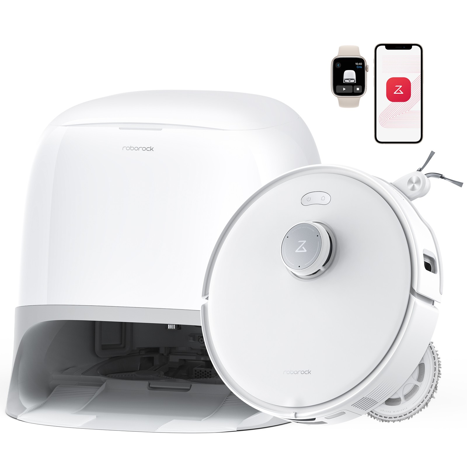 Roborock Qrevo Curv Vacuum&Mop,18500Pa,Zero-Tangling,FlexiArm Tech - Refurbished