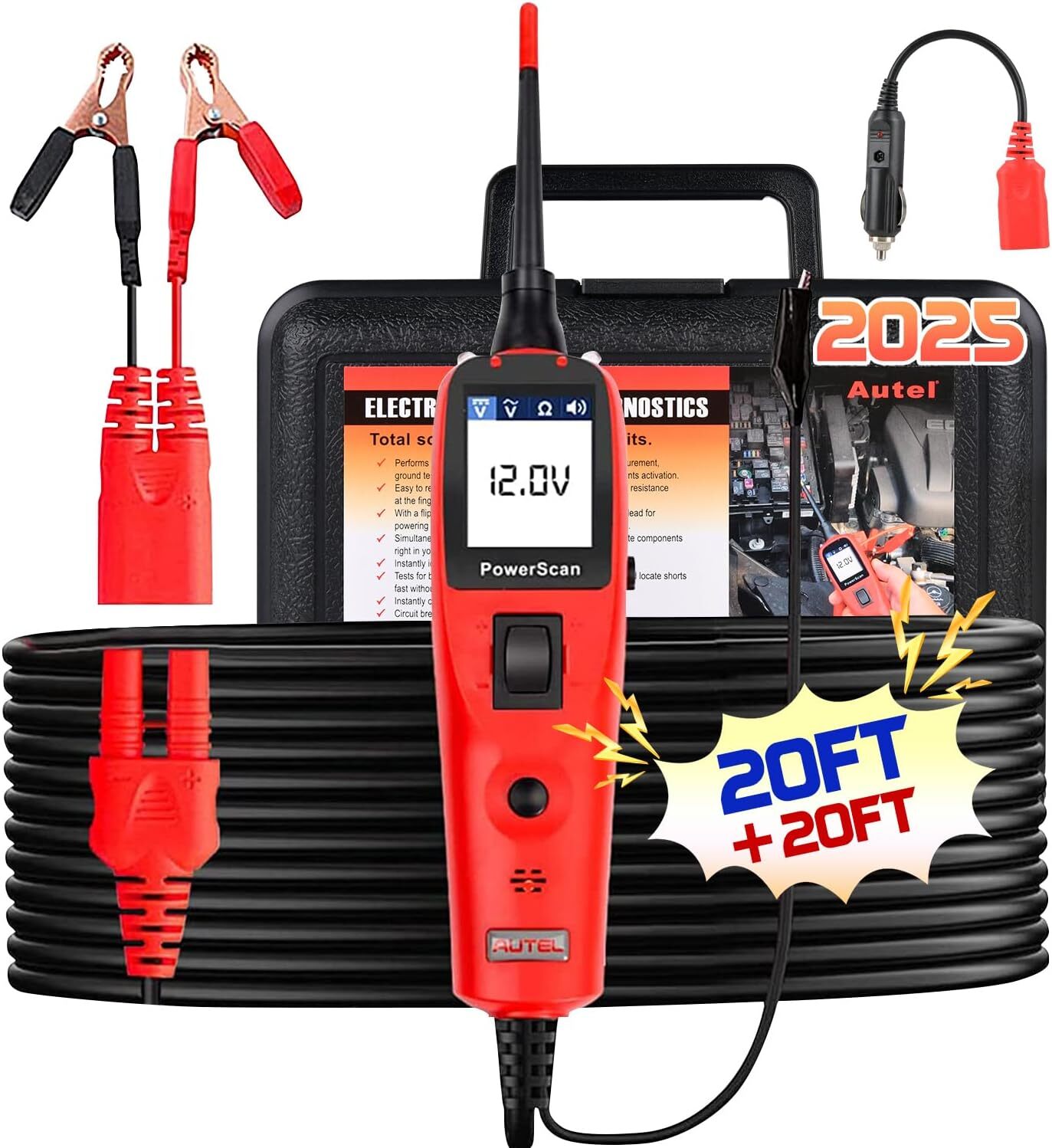 Genuine Autel PowerScan PS100 Electrical System Diagnosis Circuit Battery Tester