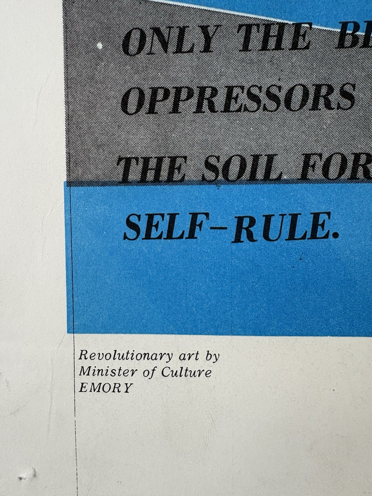 BLACK PANTHER PARTY Political Poster 1969 BPP Emory Douglas OPPRESSORS BLOOD