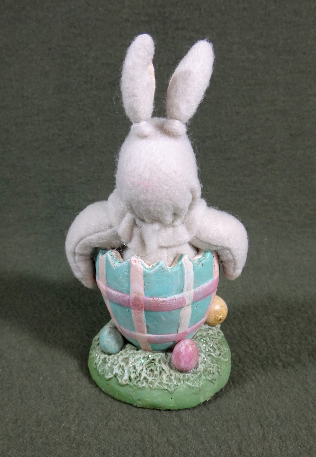 TWO vintage whimsical Spring EASTER BUNNY BABY doll RABBIT figures