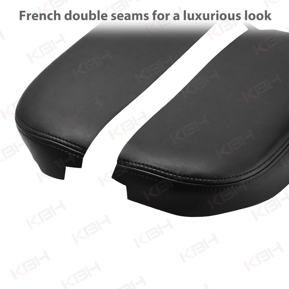 Fits 2007-2013 Acura MDX Leather Center Console Lid Armrest Cover Trim Black