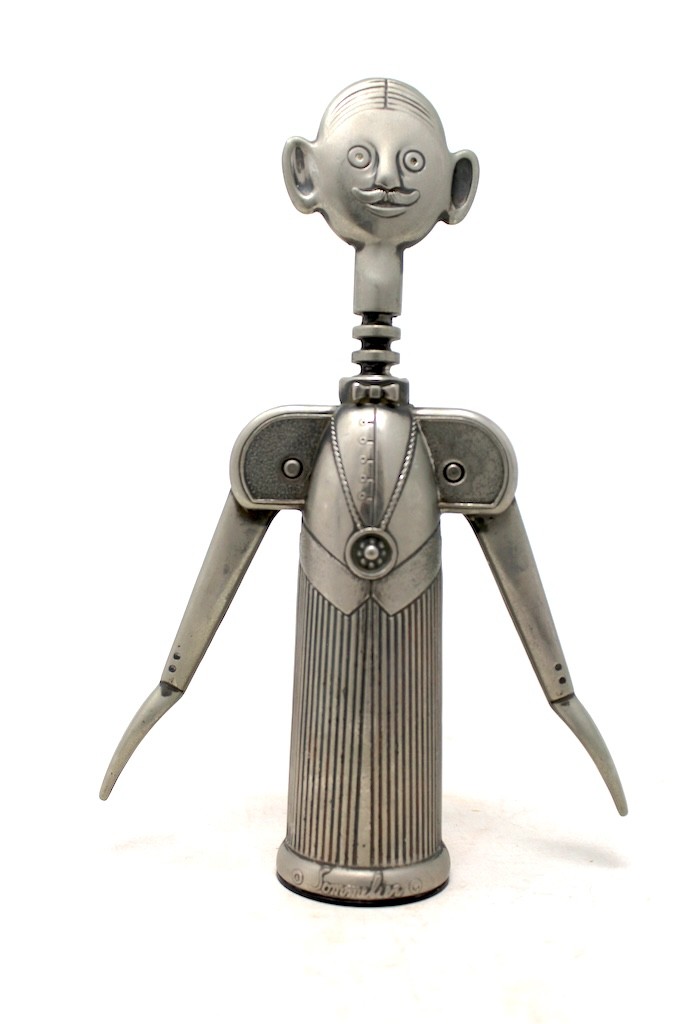 Pierre the Sommelier/Figural Corkscrew by Aldo Colombo/Italy 1960s/70s/Toned