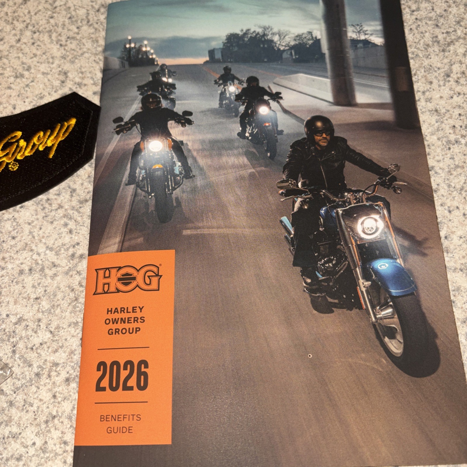Harley-Davidson 2026 HOG Membership Packet with Pin, Patch, & Guide