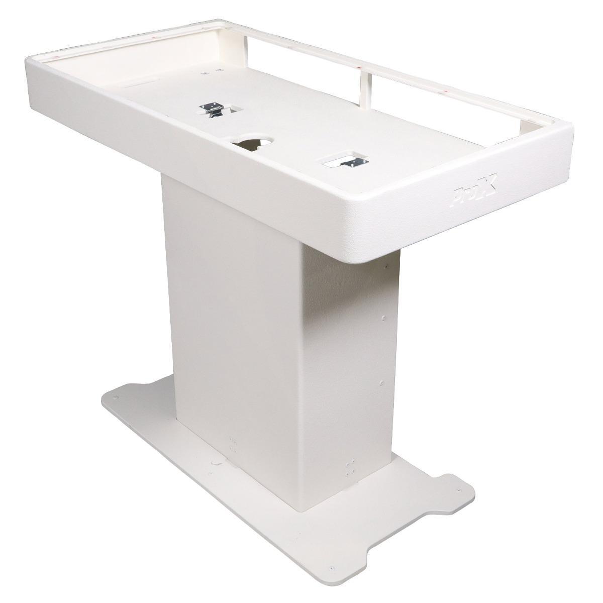 ProX XZF-DJXLCTWCASE DJ Control Tower Frontboard in White w Flight Cases idjnow