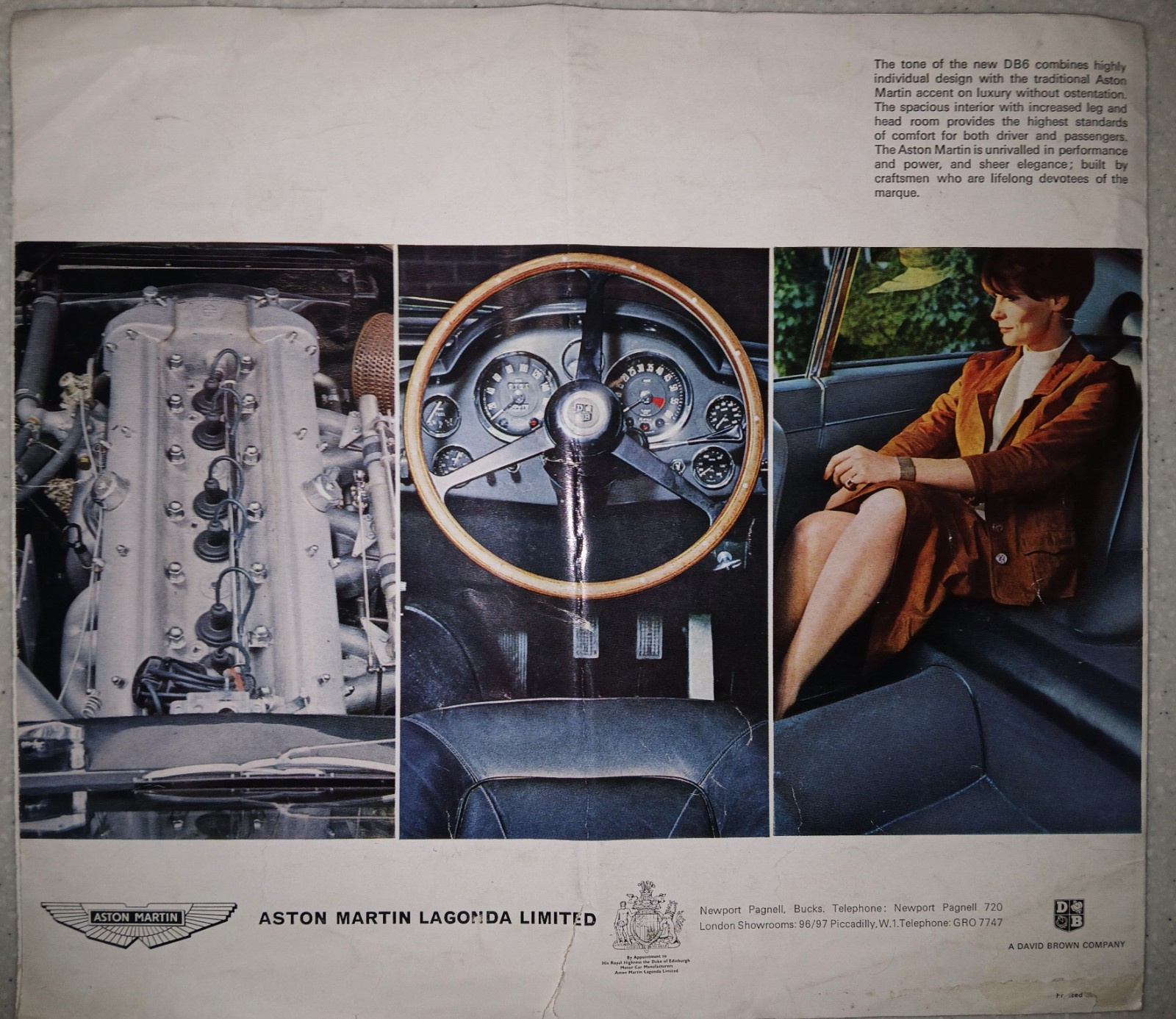 ASTON MARTIN DB6 - CAR SALES BROCHURE 1966?