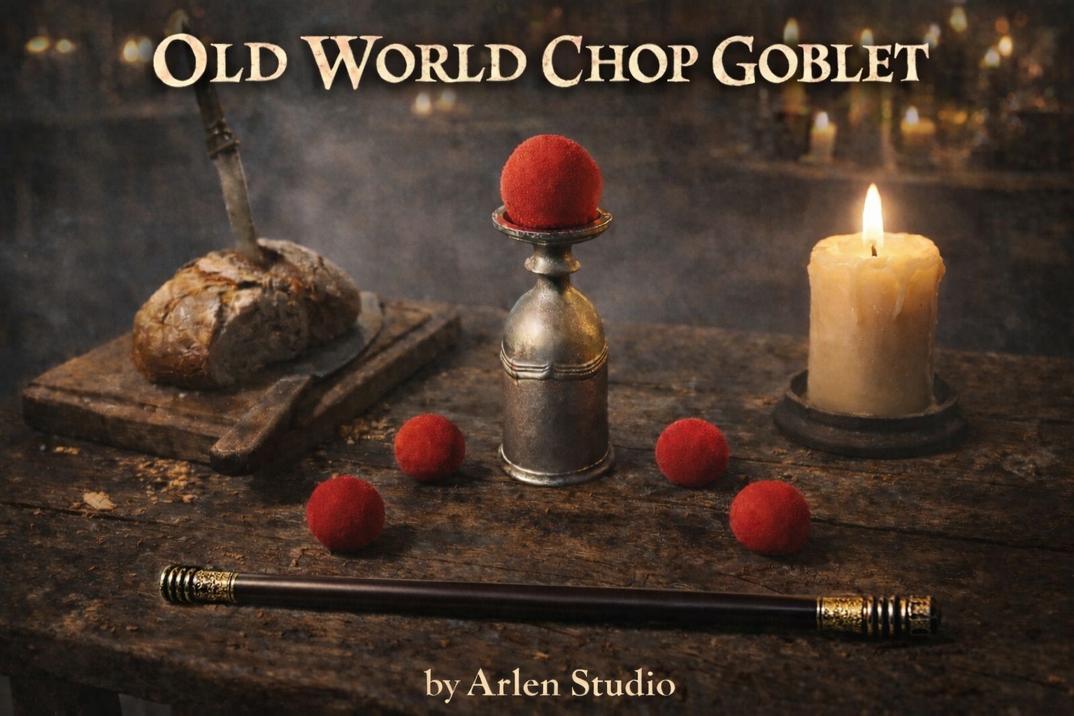 ARLEN STUDIO DIRECT.  OLD WORLD CHOP GOBLET and MAGNETIC WAND. Limited Edition.