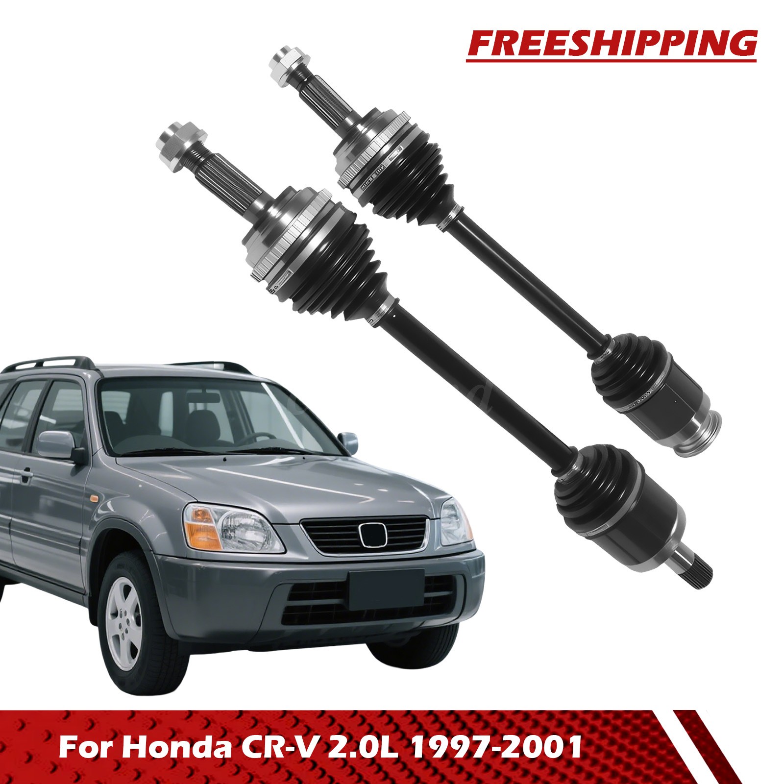 CV Axle Shaft Front Left & Right Set for Honda CR-V 2.0L Automatic 4WD 1997-2001