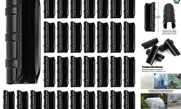 50 PCS Greenhouse Clips 3/4 inch Plastic Greenhouse Clamps Ø 3/4"(19mm)-50PCS
