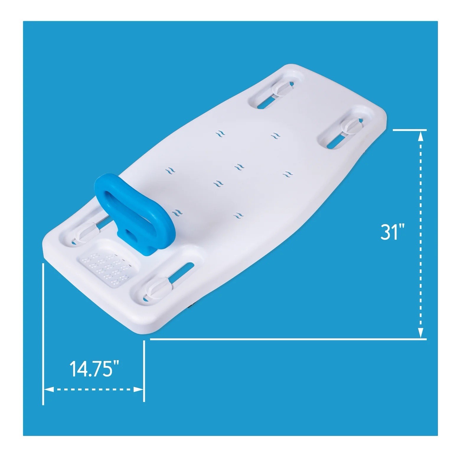 Carex Bathtub Transfer Bench Shower Seat with Handle, New