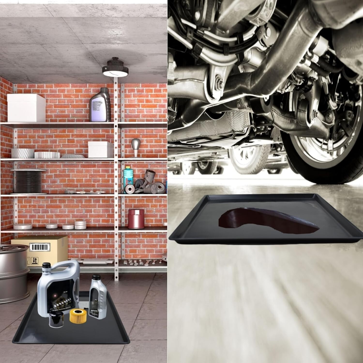 Oil Drain Pan, Garage Shop floor Plastic Drip Tray for Car oil drain pan oil cha