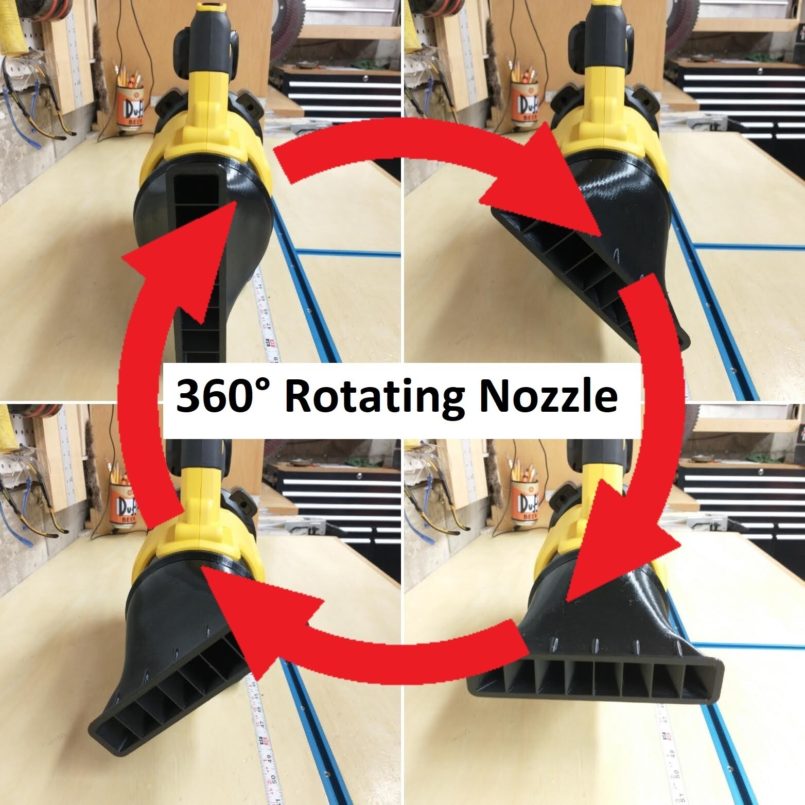 Air Blade Car Drying Swiveling Nozzle for DeWalt 20V DCBL722 Leaf Blower