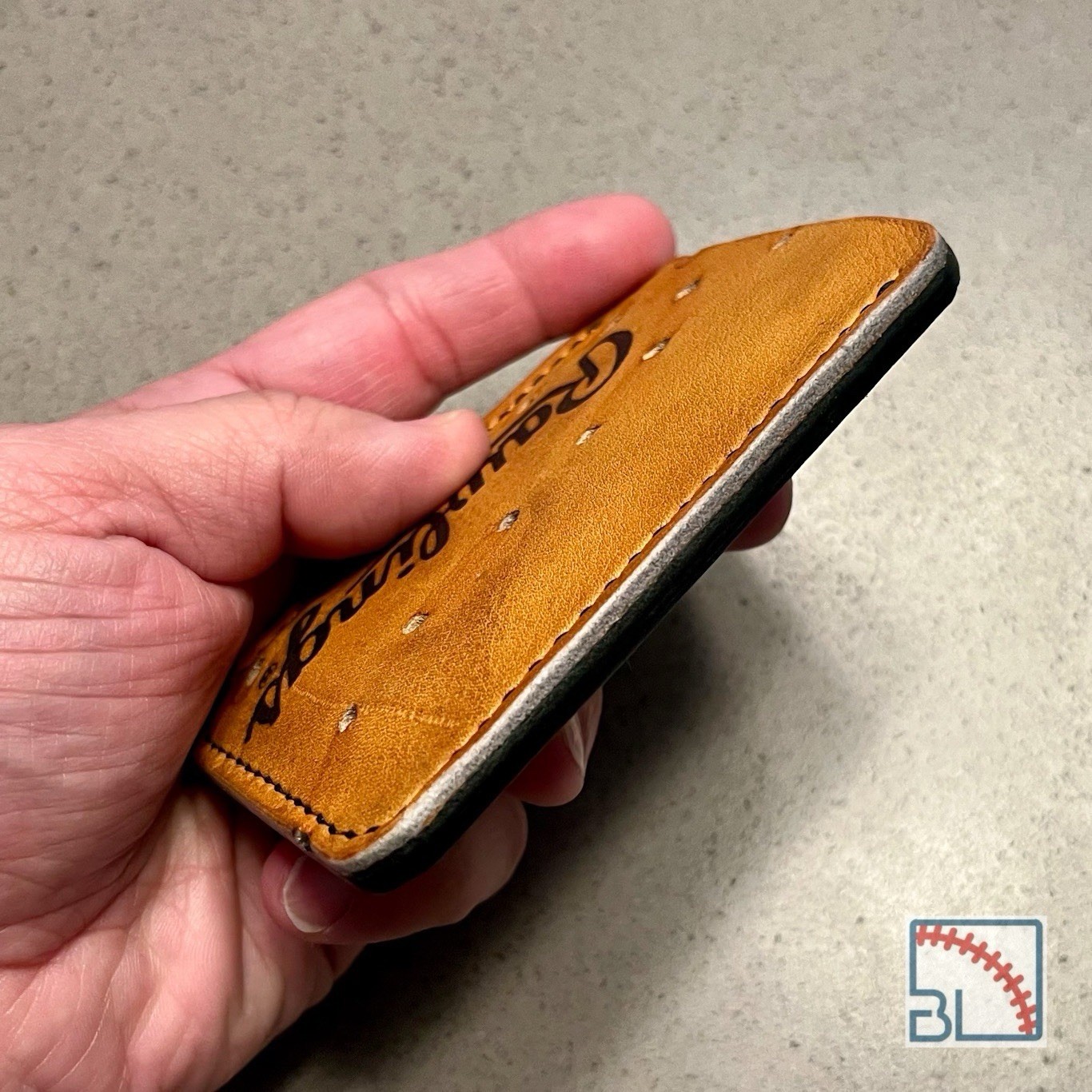 Rawlings W/ Logo Leather Baseball Glove Wallet / Card Holder